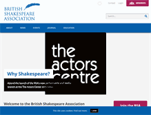 Tablet Screenshot of britishshakespeare.ws